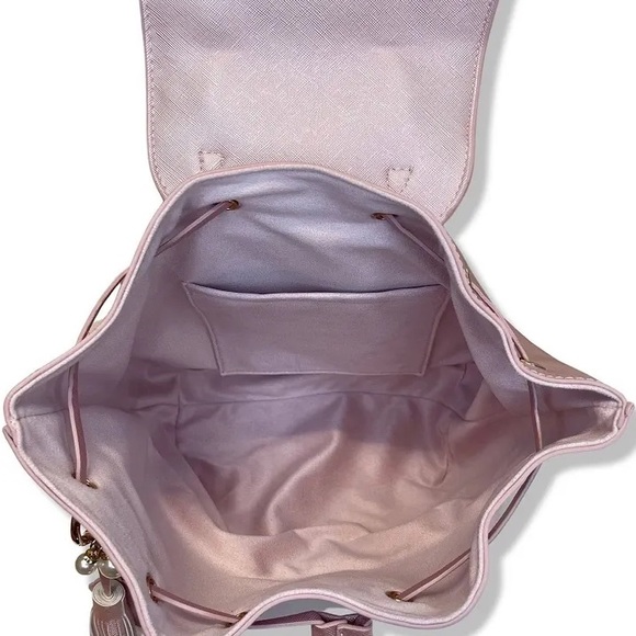 New with Tags Hollis Blush Mini Backpack Purse Bag Pink w/ Dusti Heart Keychain - Picture 6 of 7